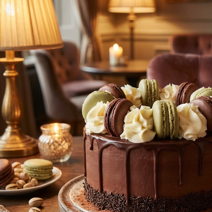 Chocolate Macaron Cake (NXDY)