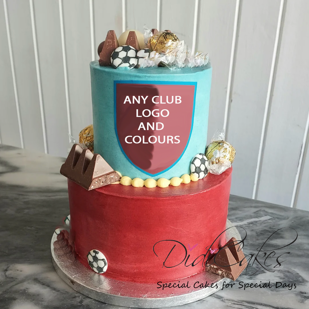 Football club cake. Premier league team colours