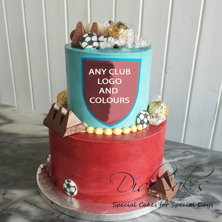 Football club cake. Premier league team colours