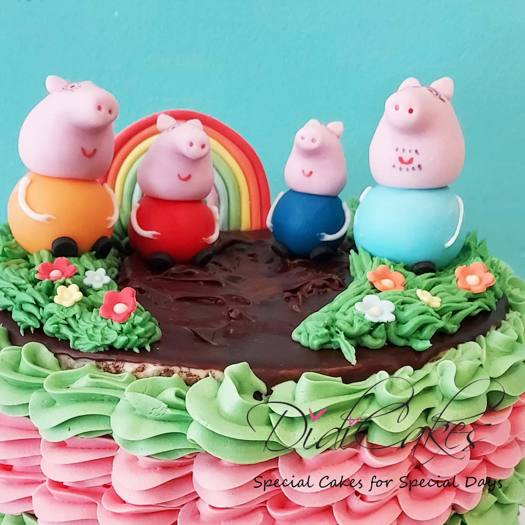 Gluten Free Peppa Pig Inspired Cake