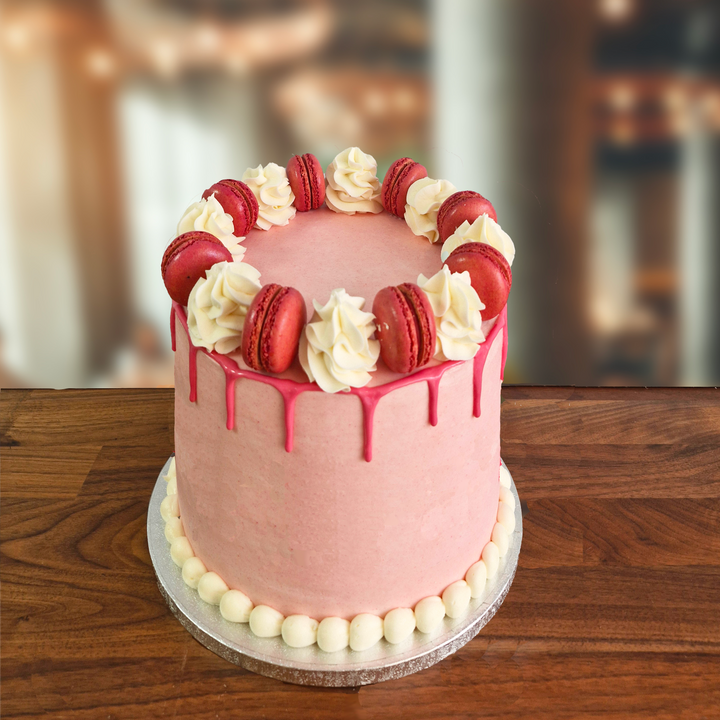 Pink Macaron Cake