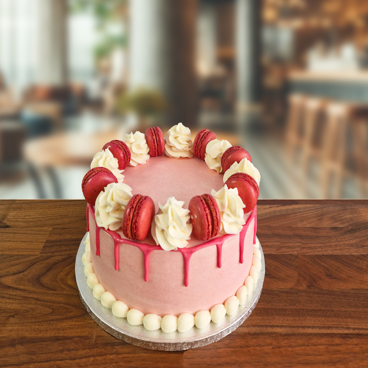 Pink Macaron Cake