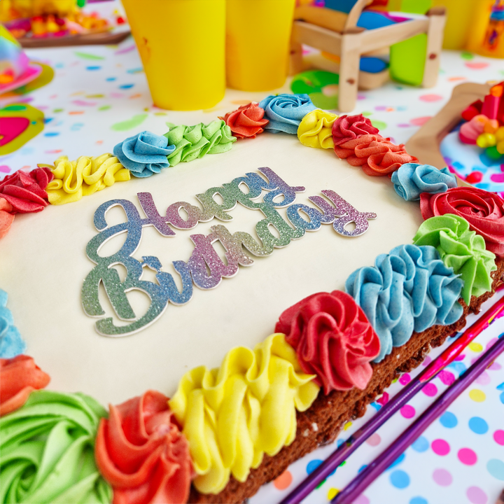 Iced school cake with sprinkles delivery Bristol