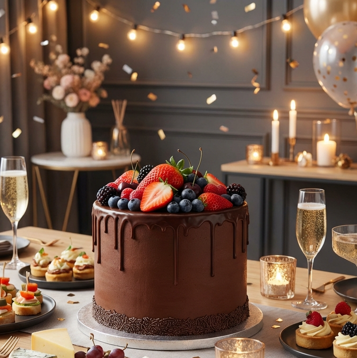 Vegan Stunning Fruit and Sponge Cake