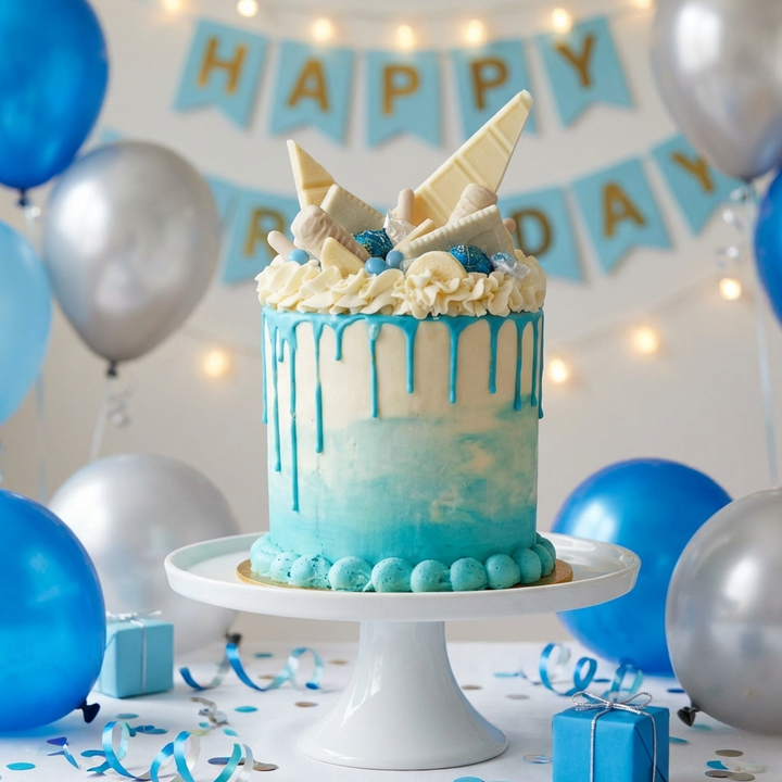 Pretty in Blue Cake