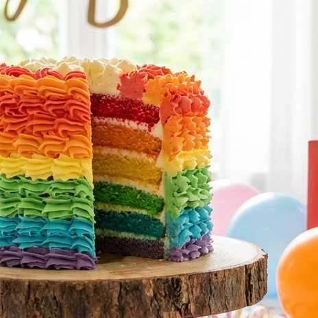 Gluten Free Rainbow Cake