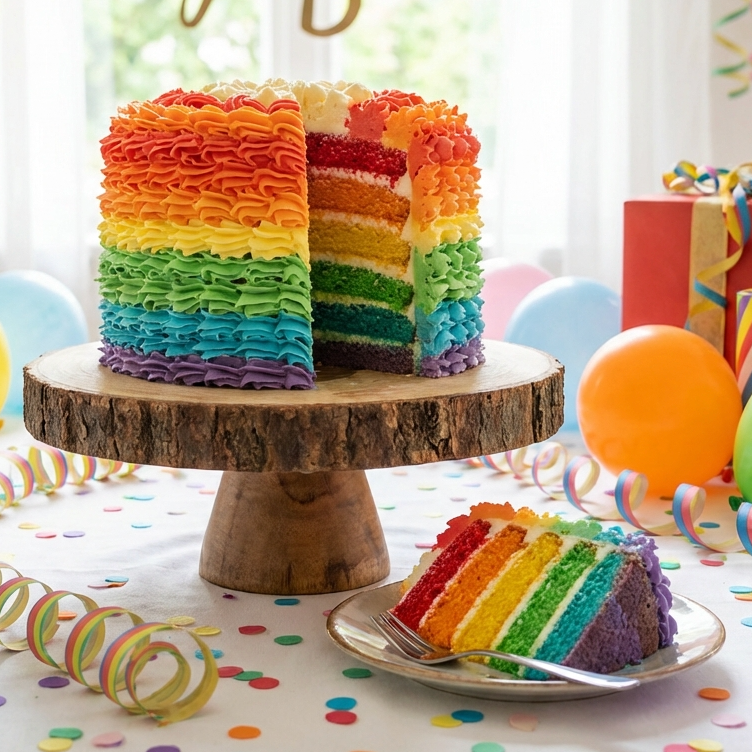 Vegan Rainbow Cake