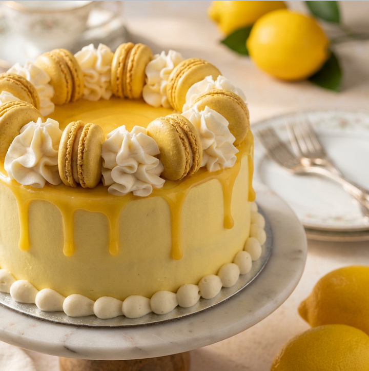 Lemon Macaron Cake