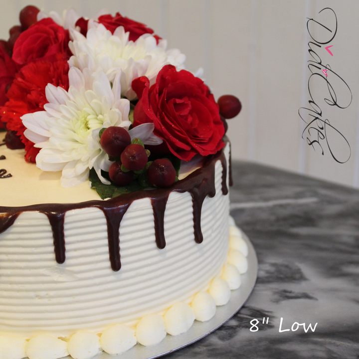 Vegan Fresh Flowers Cake