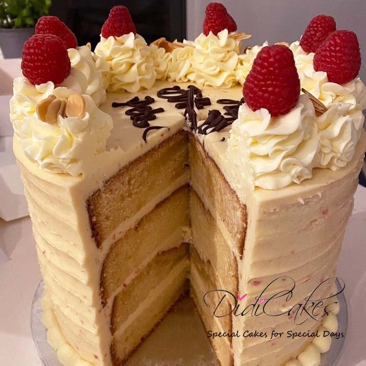 Vegan Raspberry and Vanilla Cake