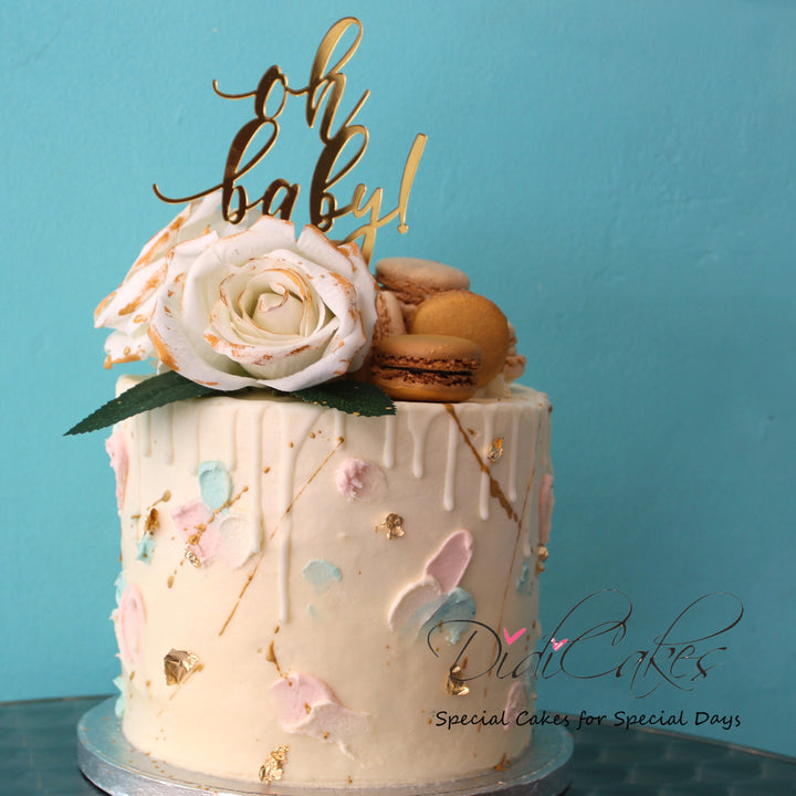 Jazzy Baby Shower Cake