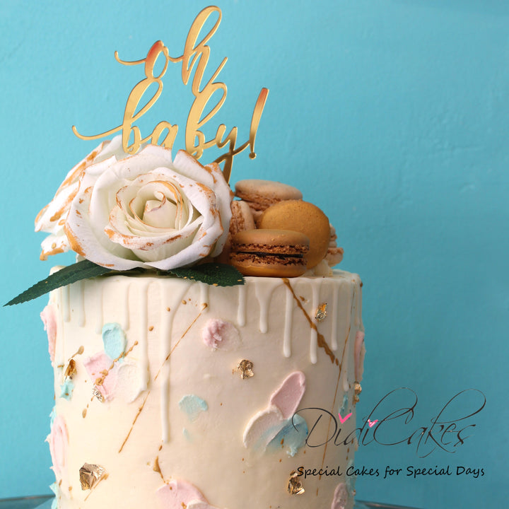 Jazzy Baby Shower Cake