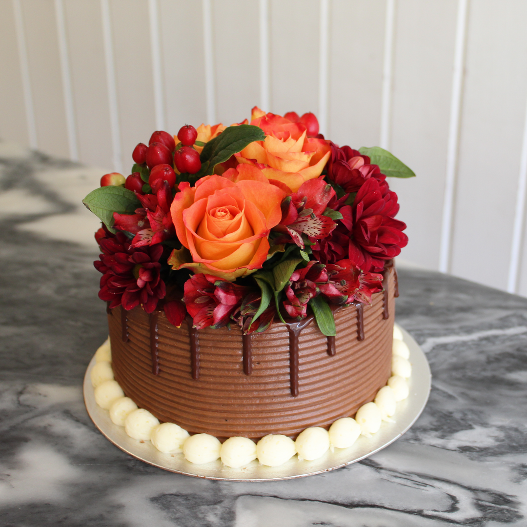 Fresh Flowers Cake