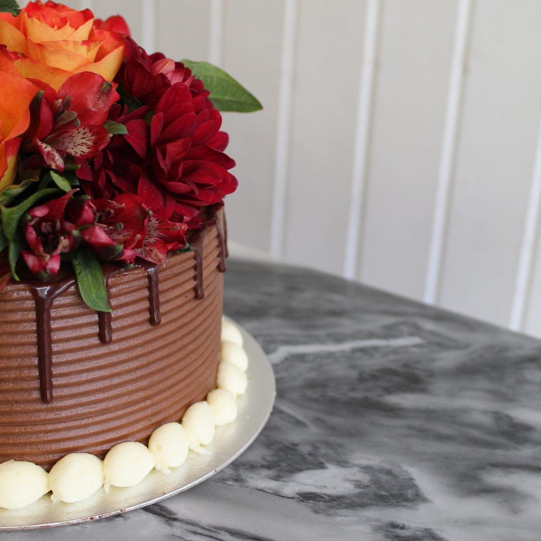 Fresh Flowers Cake