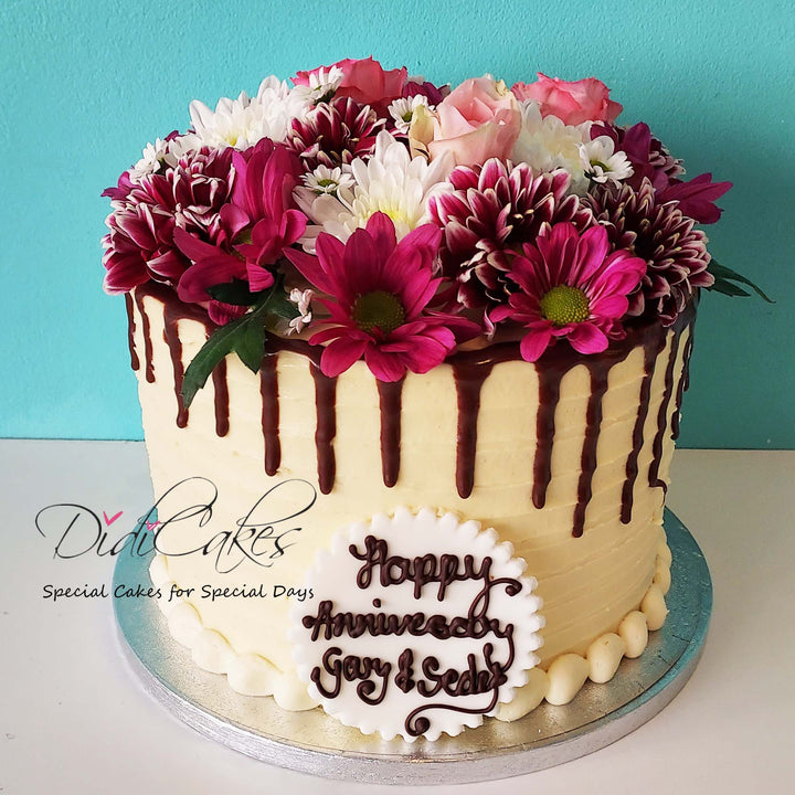 Gluten Free Fresh Flowers Cake