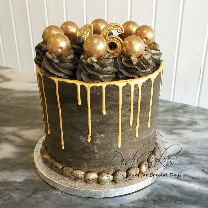 Gold Lindor and Drip Cake
