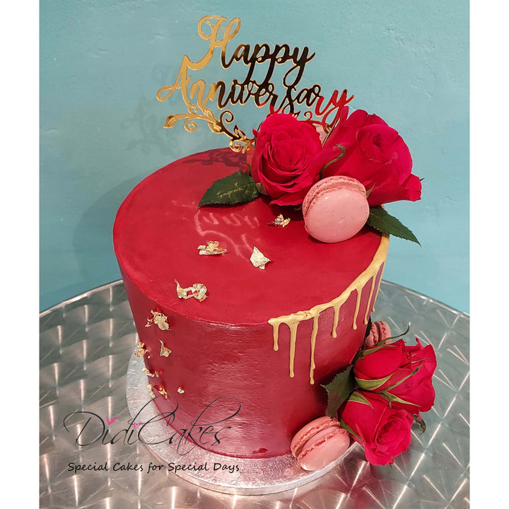 Ruby Wedding Anniversary Cake