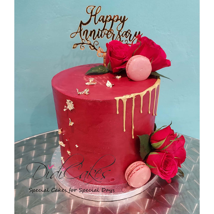 Vegan Ruby Wedding Anniversary Cake